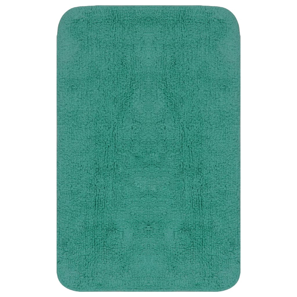 vidaXL 2-Piece Fabric Bath Mat Set Turquoise