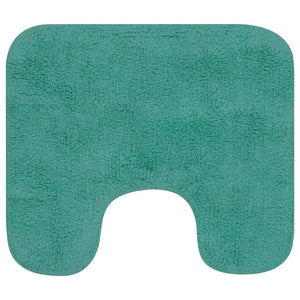 vidaXL 2-Piece Fabric Bath Mat Set Turquoise