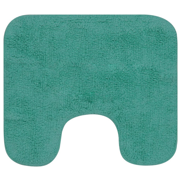 vidaXL 2-Piece Fabric Bath Mat Set Turquoise