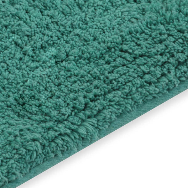 vidaXL 2-Piece Fabric Bath Mat Set Turquoise