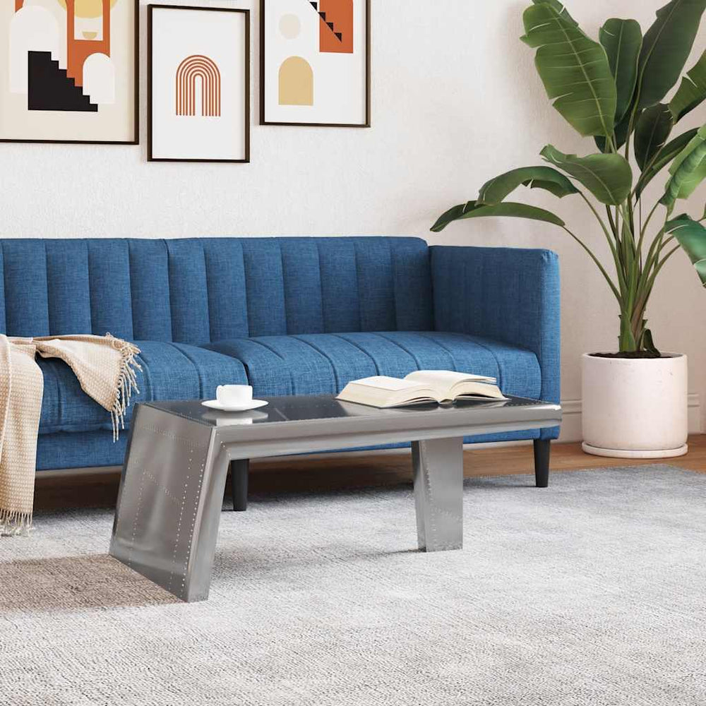 vidaXL Aviator Coffee Table Aluminium Vintage Aircraft Style