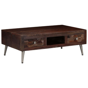 vidaXL Coffee Table Solid Reclaimed Wood 100x60x35 cm