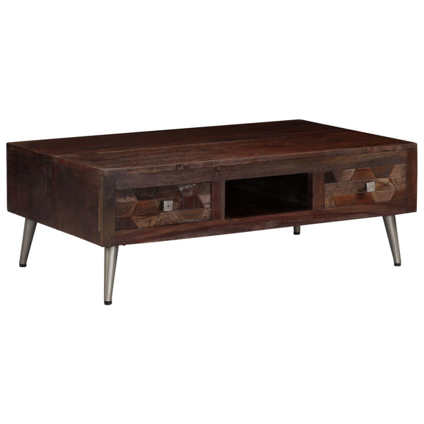 vidaXL Coffee Table Solid Reclaimed Wood 100x60x35 cm