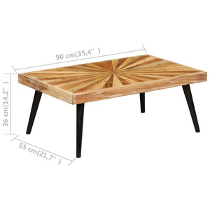 vidaXL Coffee Table Solid Mango Wood 90x55x36 cm