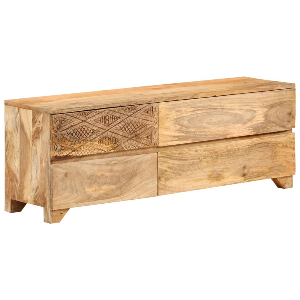 vidaXL TV Cabinet Solid Mango Wood 110x30x40 cm