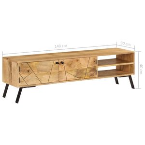 vidaXL TV Cabinet Solid Mango Wood 140x30x40 cm