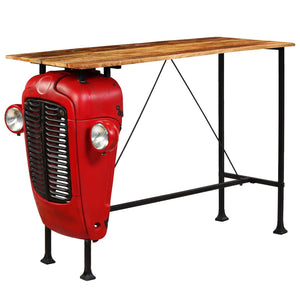 vidaXL Bar Table Tractor Solid Mango Wood Red 60x150x107 cm