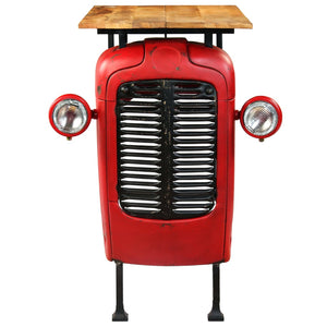 vidaXL Bar Table Tractor Solid Mango Wood Red 60x150x107 cm