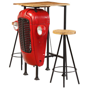 vidaXL 3-piece Bar Set Solid Mango Wood 60x60x107 cm