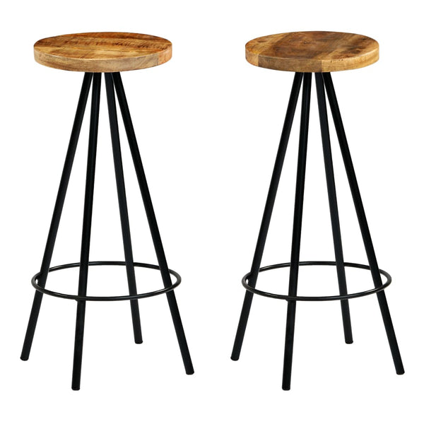 vidaXL 3-piece Bar Set Solid Mango Wood 60x60x107 cm