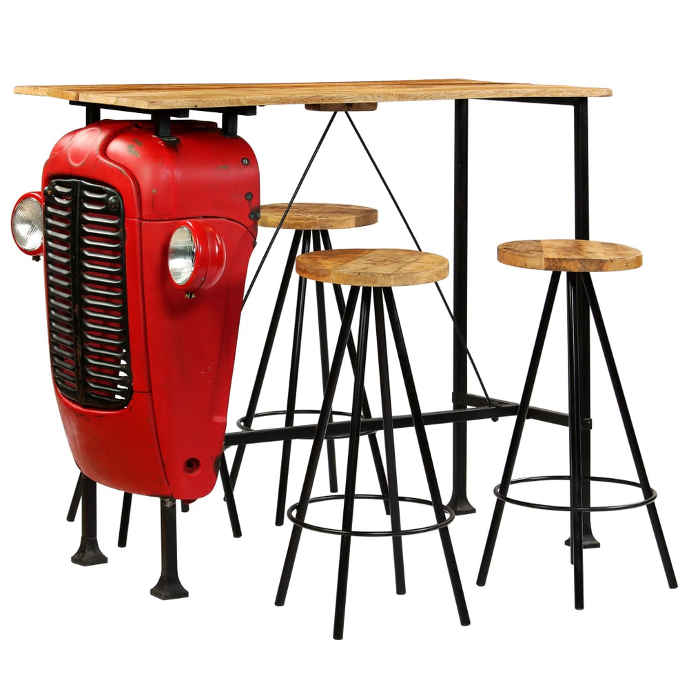 vidaXL 5-piece Bar Set Solid Mango Wood 120×60×107 cm