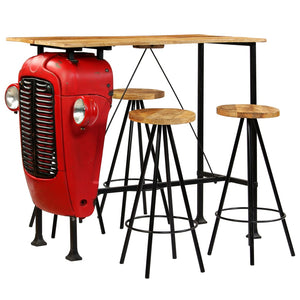 vidaXL 5-piece Bar Set Solid Mango Wood 120×60×107 cm