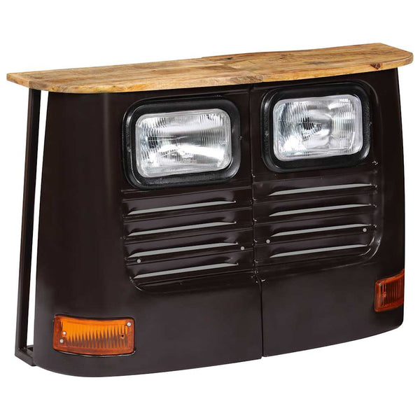vidaXL Truck Sideboard Solid Mango Wood Dark Grey