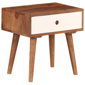vidaXL Nightstand Solid Acacia Wood 45x30x45 cm