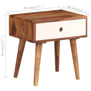 vidaXL Nightstand Solid Acacia Wood 45x30x45 cm