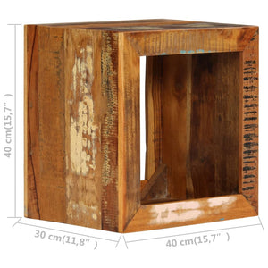 vidaXL Stool 40x30x40 cm Solid Reclaimed Wood
