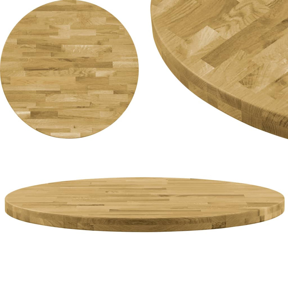 vidaXL Solid Oak Table Top Round 44 mm 400 mm