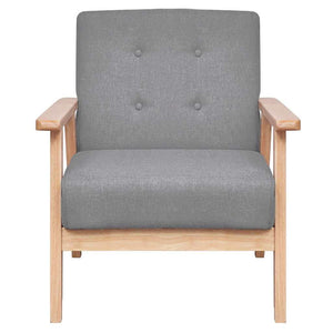 vidaXL 2-Piece Sofa Set Fabric Light Grey