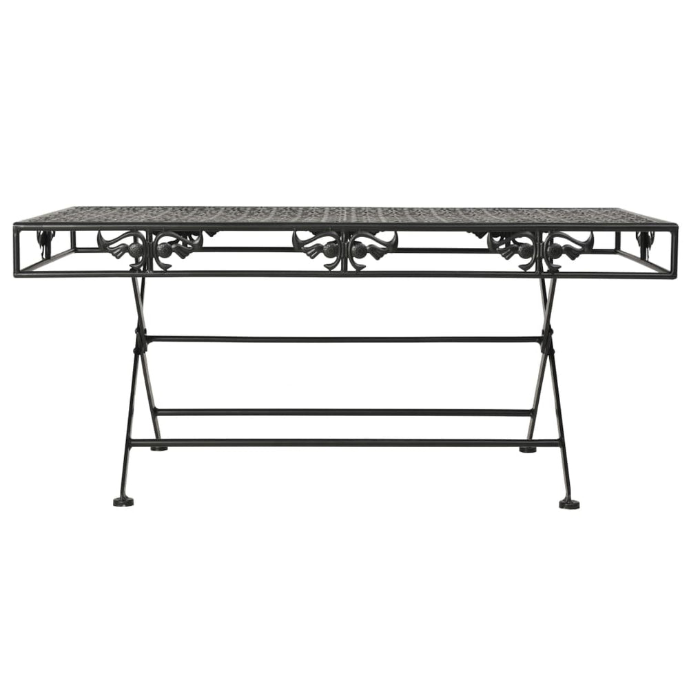 vidaXL Folding Coffee Table Vintage Style Metal 100x50x45 cm Black