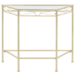Beistelltisch Vintage-Stil Metall 87x34x73 cm Gold