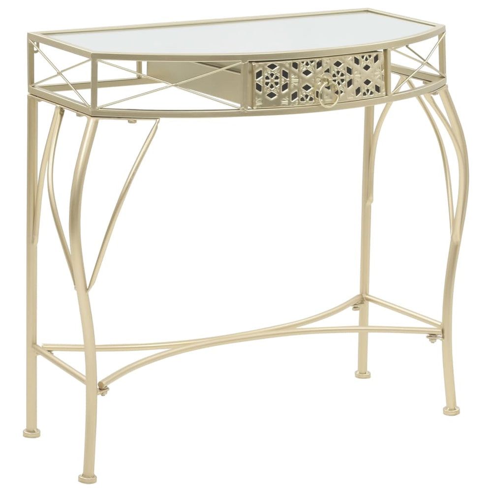 vidaXL Side Table French Style Metal 82x39x76 cm Golden
