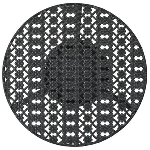 vidaXL Bistro Table Black 40x70cm Metal