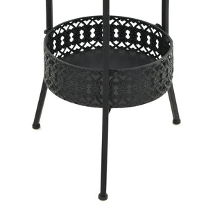 vidaXL Bistro Table Black 40x70cm Metal