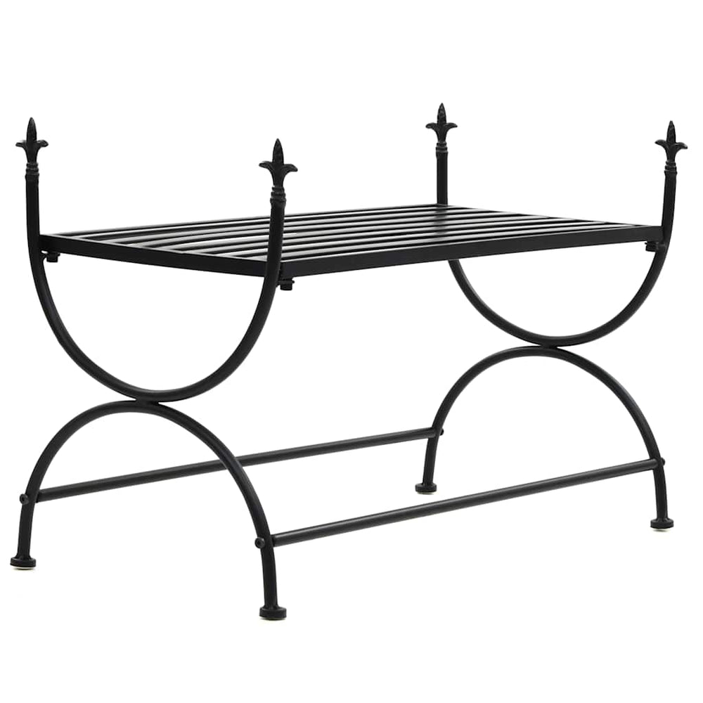 vidaXL Vintage-Style Bench Metal 83 x 42 x 55 cm Black