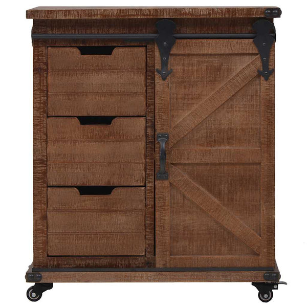 vidaXL Sideboard Solid Fir Wood 64x33.5x75 cm Brown