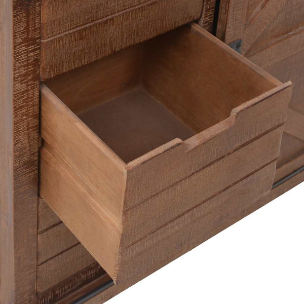 vidaXL Sideboard Solid Fir Wood 64x33.5x75 cm Brown