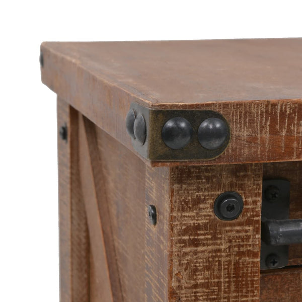 vidaXL Console Table Solid Fir Wood 131x35.5x75 cm Brown
