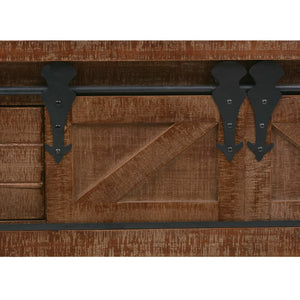 vidaXL Console Table Solid Fir Wood 131x35.5x75 cm Brown