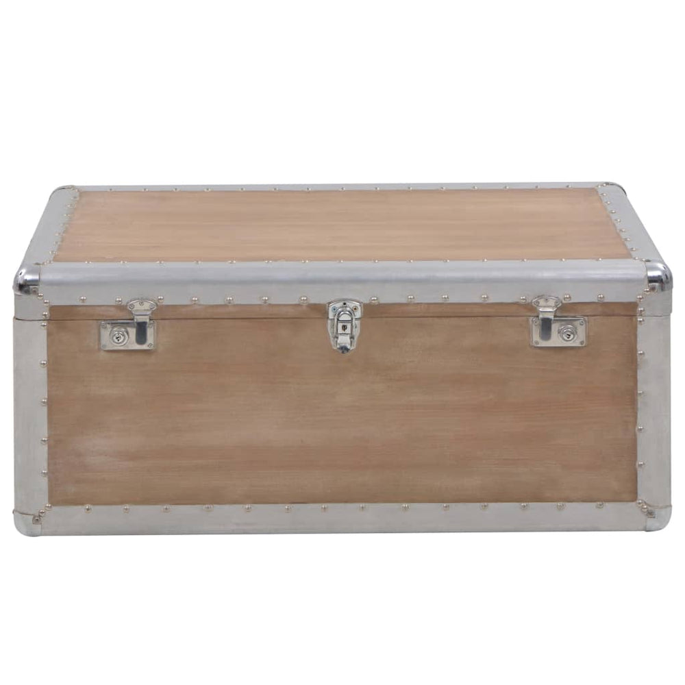 vidaXL Storage Box Solid Fir Wood 91x52x40 cm Brown