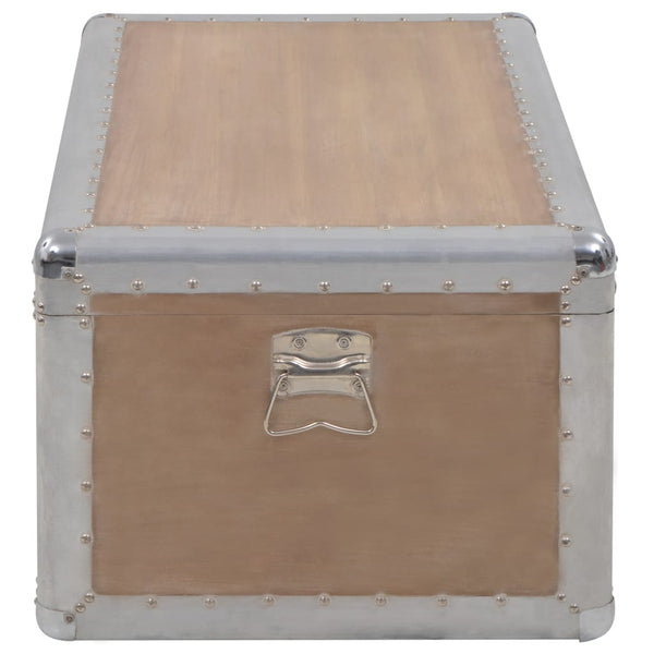 vidaXL Storage Box Solid Fir Wood 91x52x40 cm Brown
