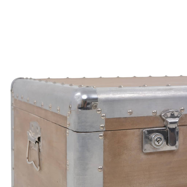 vidaXL Storage Box Solid Fir Wood 91x52x40 cm Brown