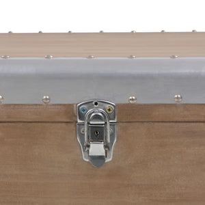 vidaXL Storage Box Solid Fir Wood 91x52x40 cm Brown