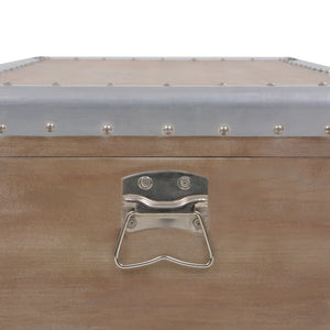 vidaXL Storage Box Solid Fir Wood 91x52x40 cm Brown