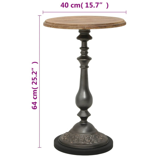 vidaXL Side Table Solid Fir Wood 40 x 64 cm Brown