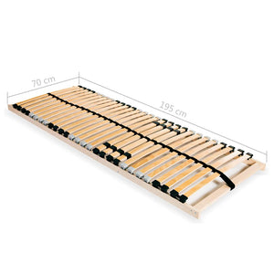 vidaXL 28-Slat Bed Base 7 Zones 70x200 cm