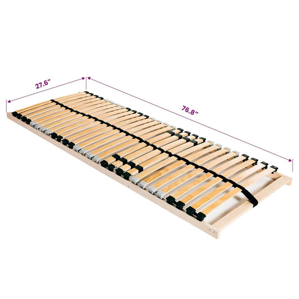 vidaXL 28-Slat Bed Base 7 Zones 70x200 cm
