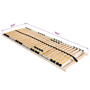 vidaXL 28-Slat Bed Base 7 Zones 70x200 cm
