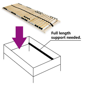 vidaXL 28-Slat Bed Base 7 Zones 80x200 cm