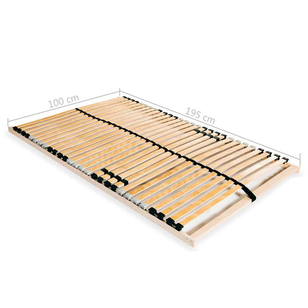 vidaXL 28-Slat Bed Base with 7 Zones 100x200 cm