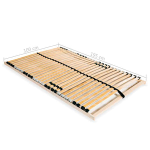 vidaXL 28-Slat Bed Base with 7 Zones 100x200 cm
