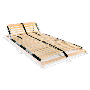 vidaXL 28-Slat Bed Base 7 Zones 80x200 cm