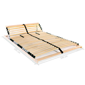 vidaXL 28-Slat Bed Base with 7 Zones 100x200 cm