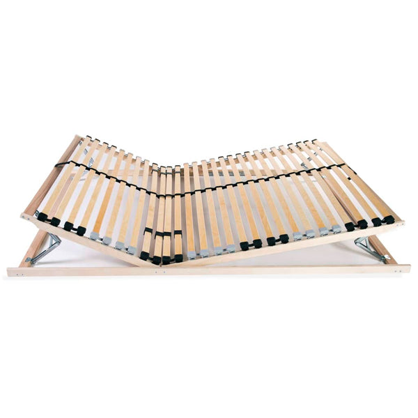 vidaXL 28-Slat Bed Base with 7 Zones 100x200 cm