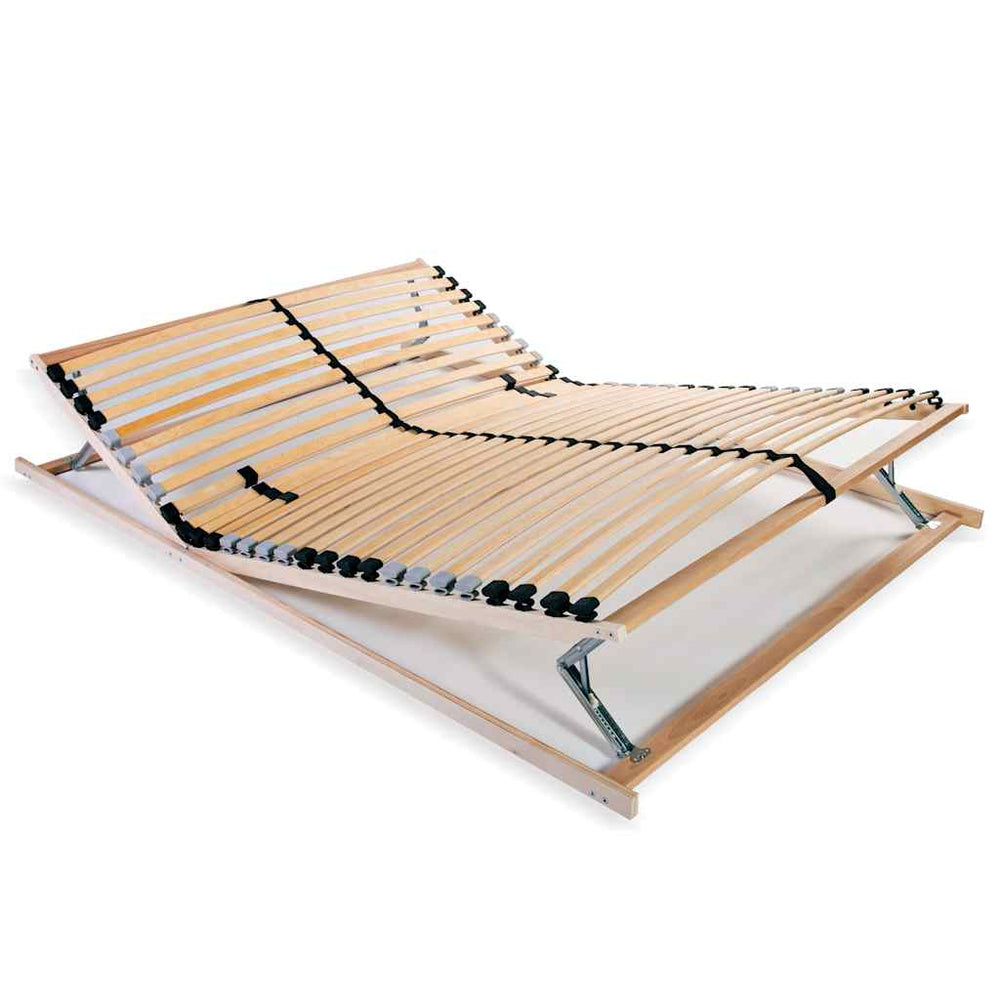 vidaXL 28-Slat Bed Base 7 Zones 120x200 cm
