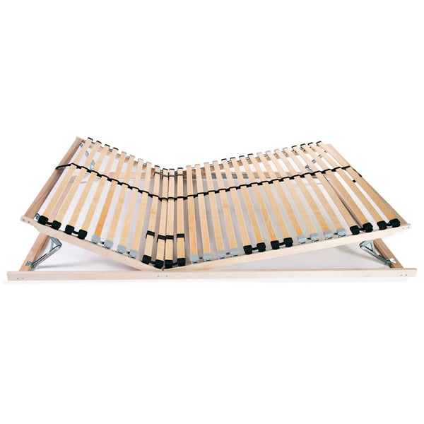 vidaXL 28-Slat Bed Base 7 Zones 120x200 cm