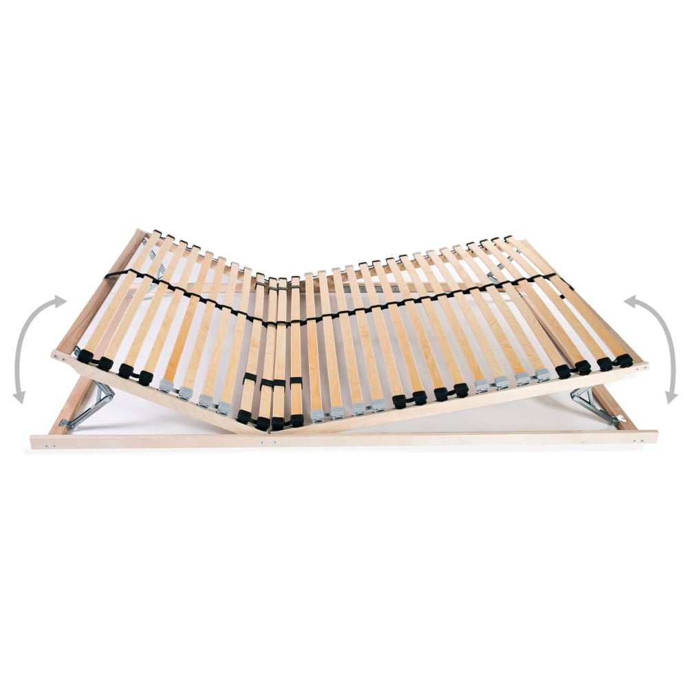 vidaXL 28-Slat Bed Base 7 Zones 140x200 cm